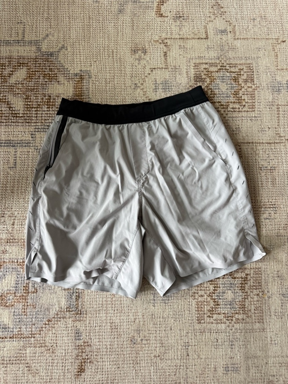Ten Thousand Light Gray Athletic Shorts with Black Waistband